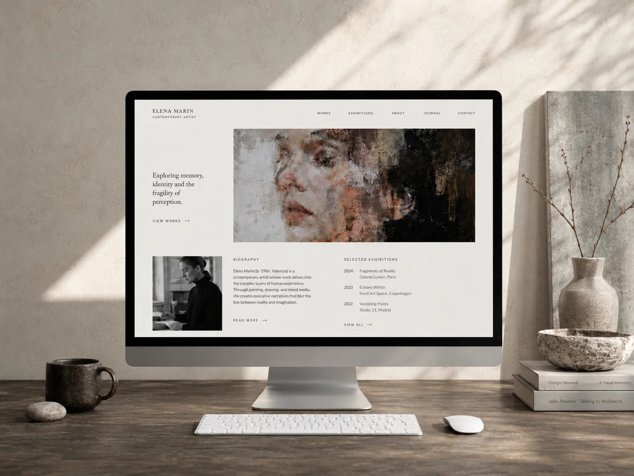 Digital portfolio concept for an artist