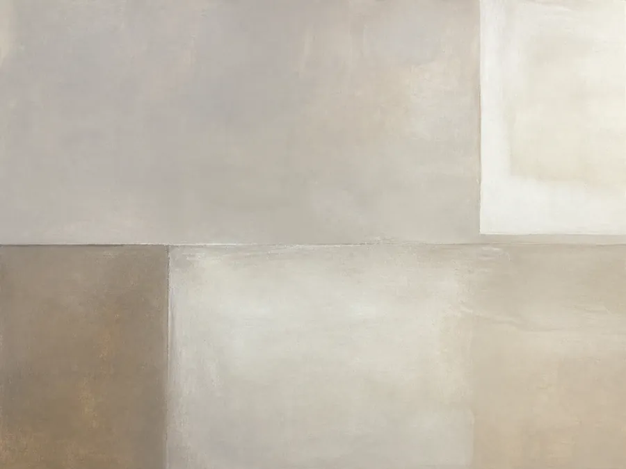 Interno con finestra, 2025, olio su tavola, 45 × 60 cm